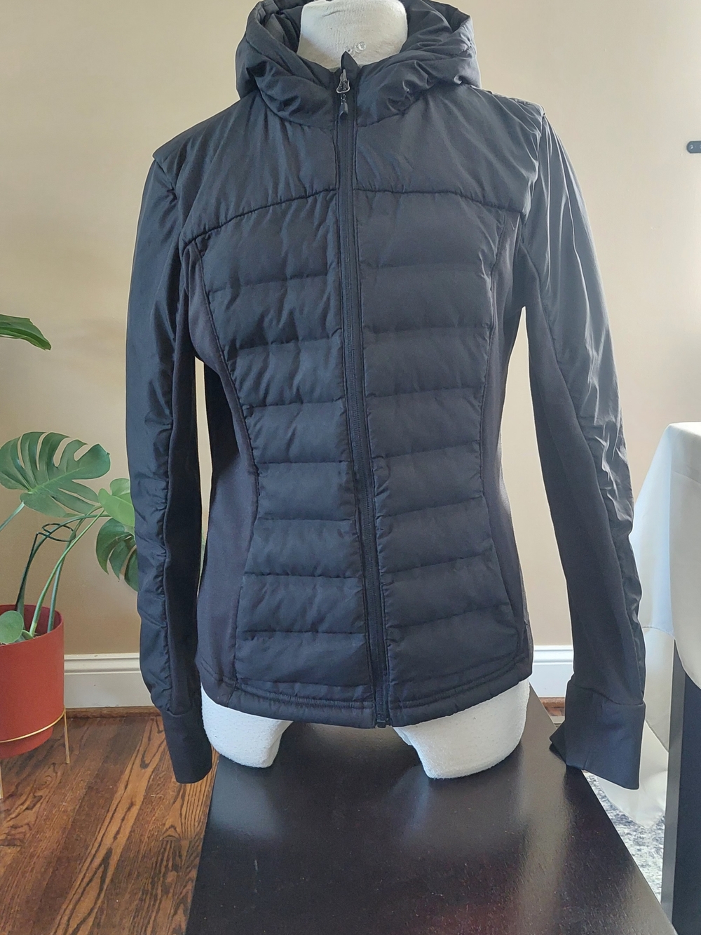 Avalanche Black Quilted Women’s Ski Jacket with Hood